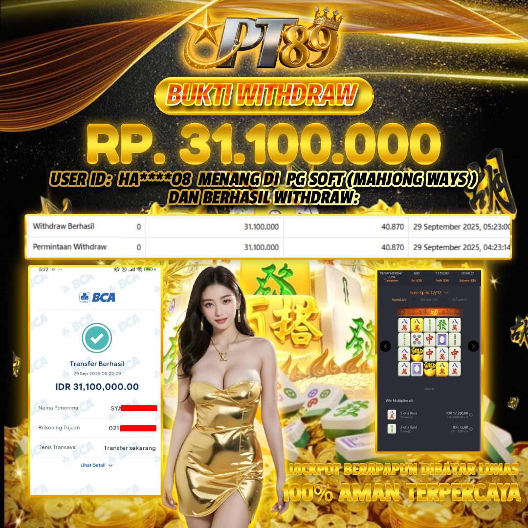 BUKTI WITHDRAW Mahjong Ways 🀄- PG Soft	