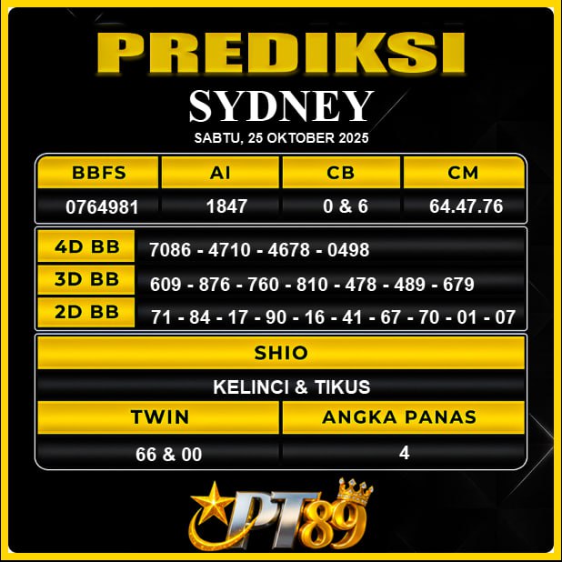 PREDIKSI TOGEL PT89	