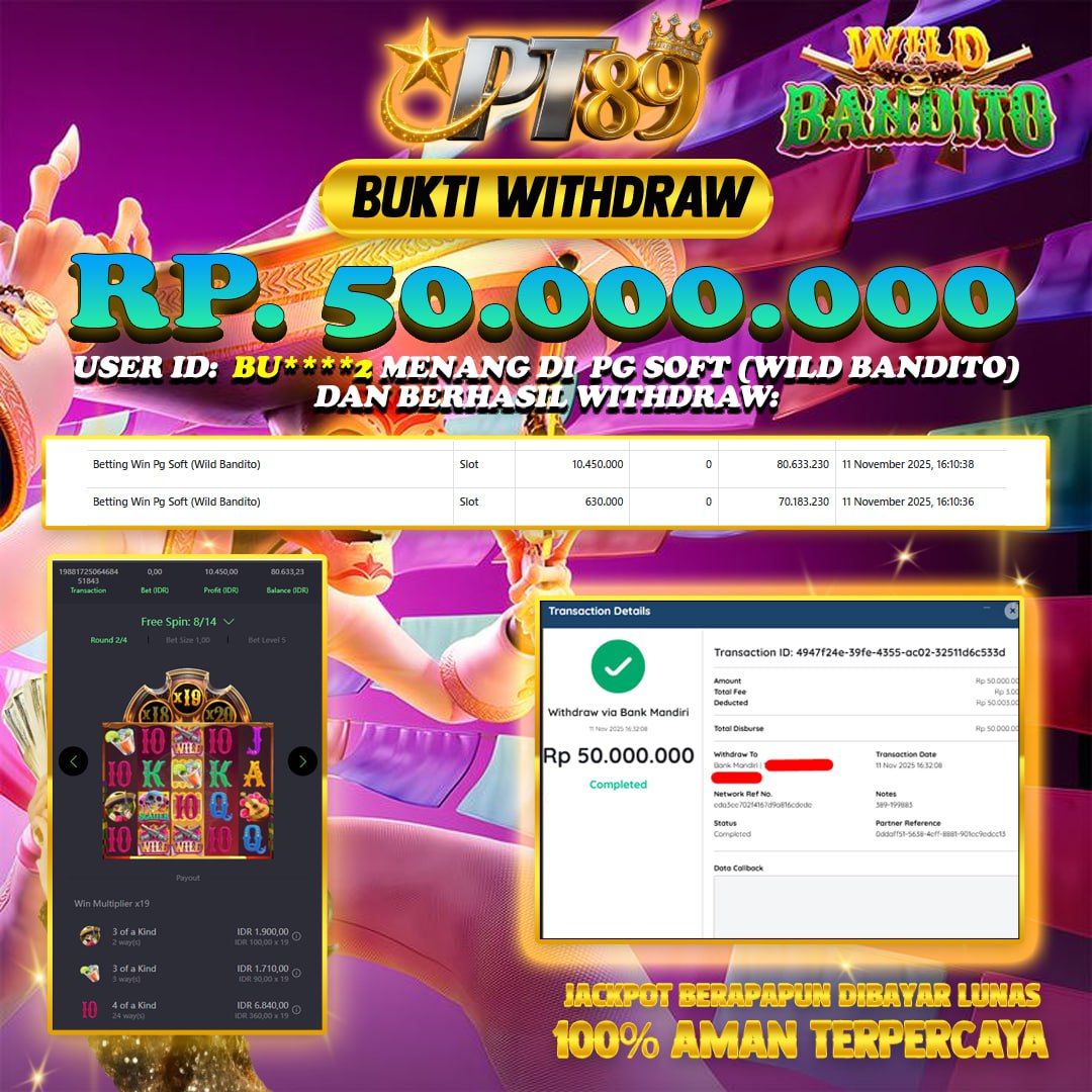 BUKTI WITHDRAW Wild Bandito - PG Soft