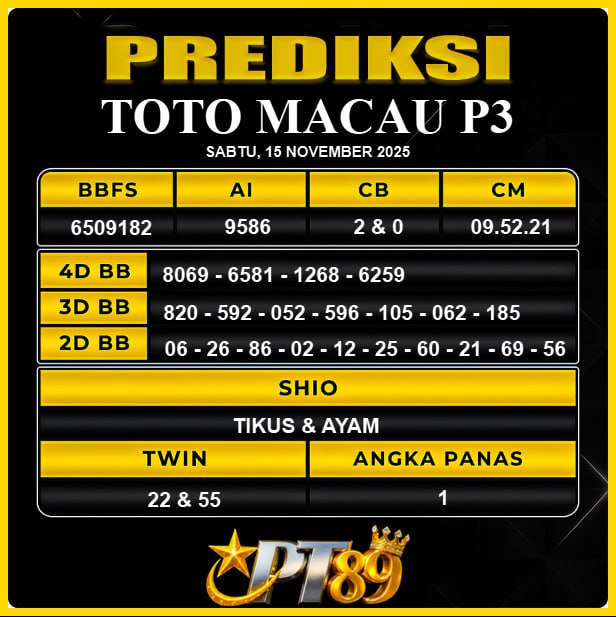 PREDIKSI TOGEL PT89	