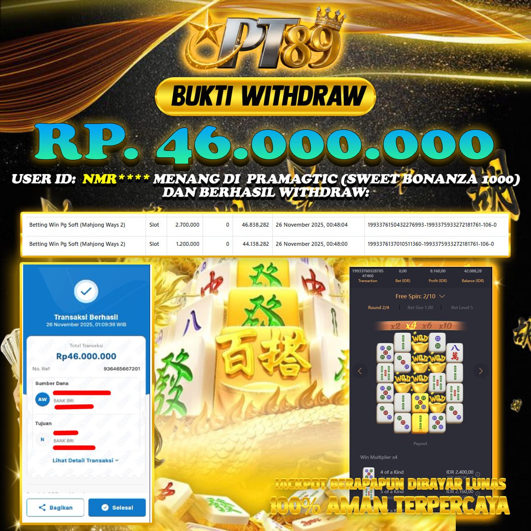 BUKTI WITHDRAW Mahjong Ways 2 - PG Soft