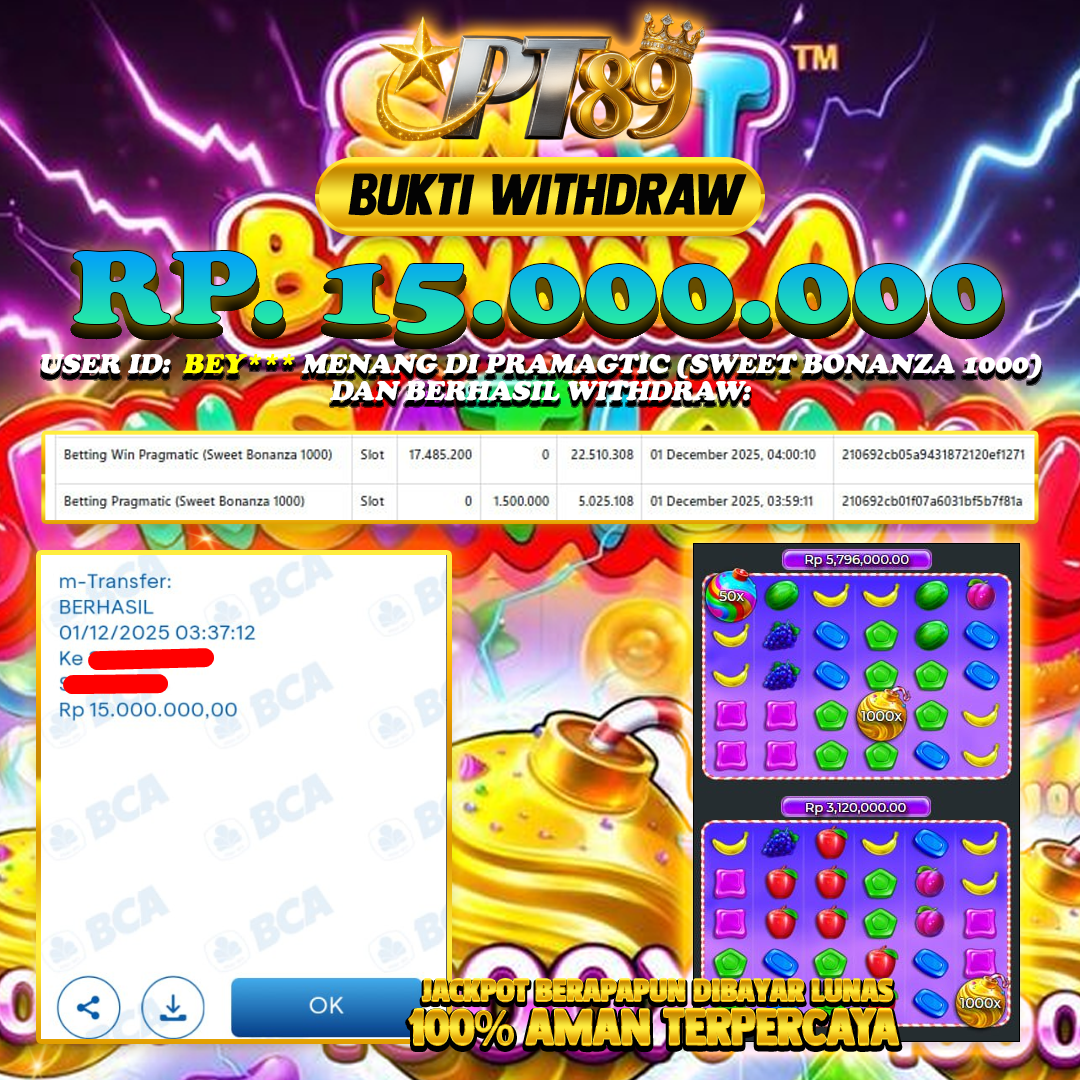 BUKTI WITHDRAW Sweet Bonanza 1000 - Pragmatic