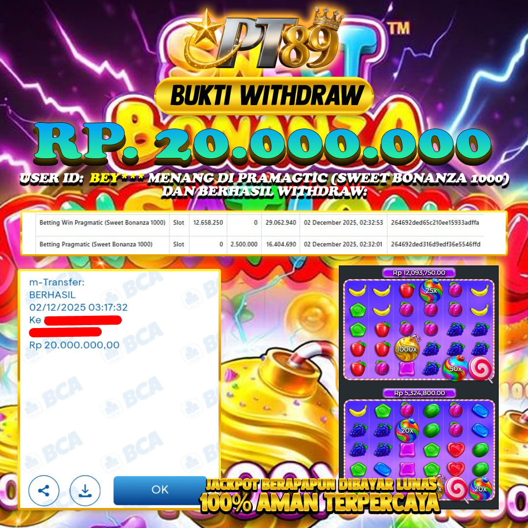 BUKTI WITHDRAW Sweet Bonanza 1000 - Pragmatic
