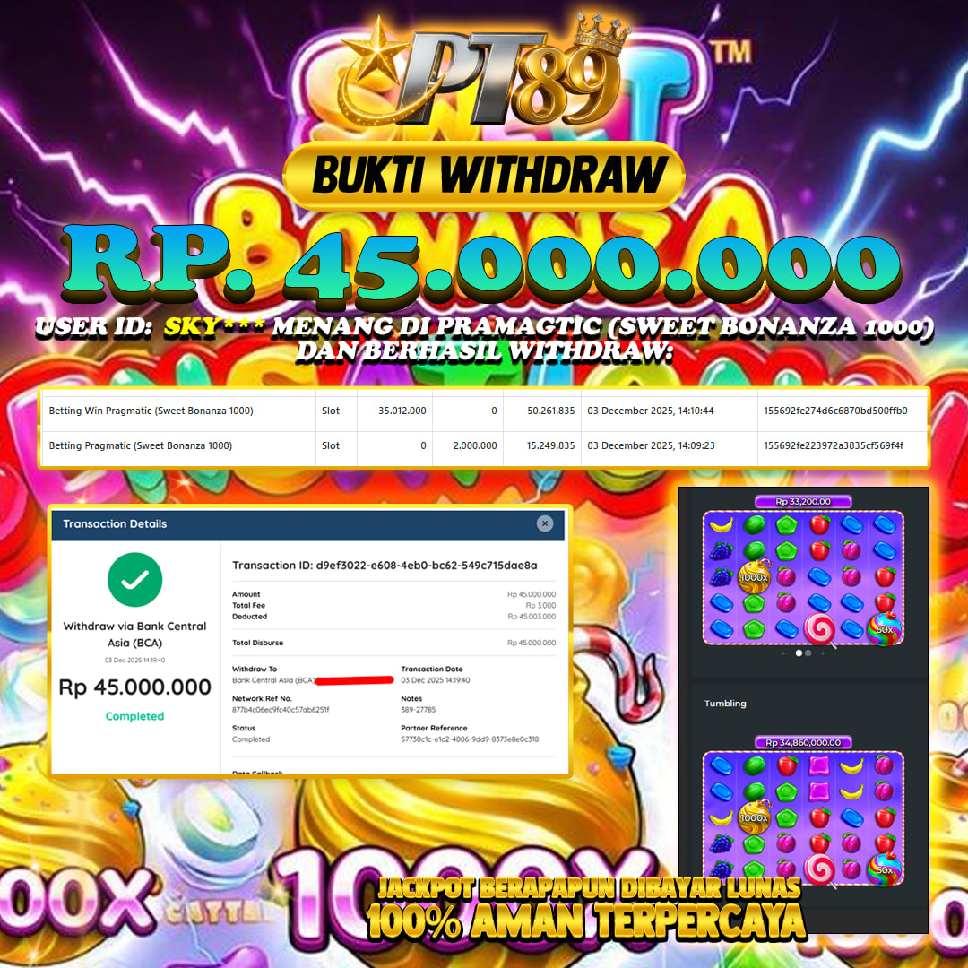BUKTI WITHDRAW Sweet Bonanza 1000 - Pragmatic