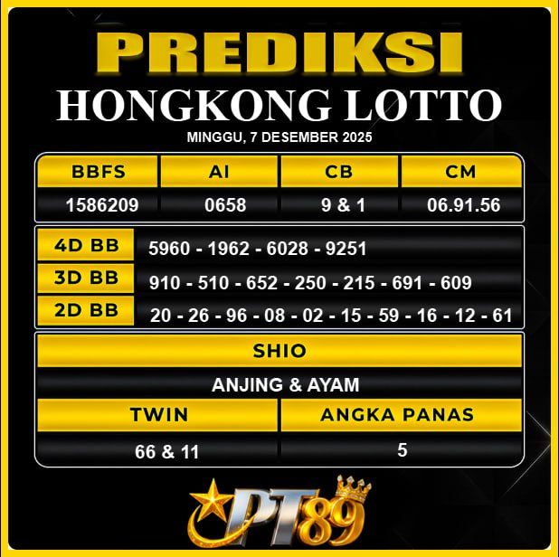 PREDIKSI TOGEL PT89