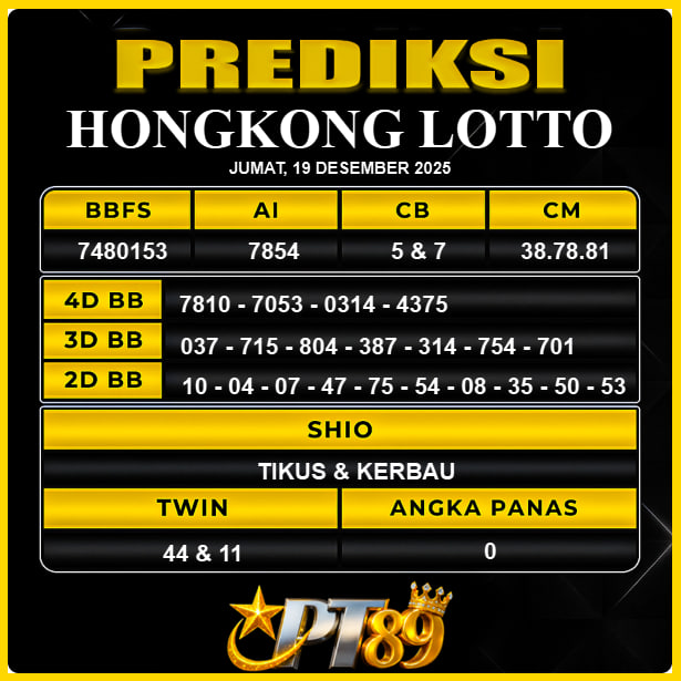 PREDIKSI TOGEL PT89