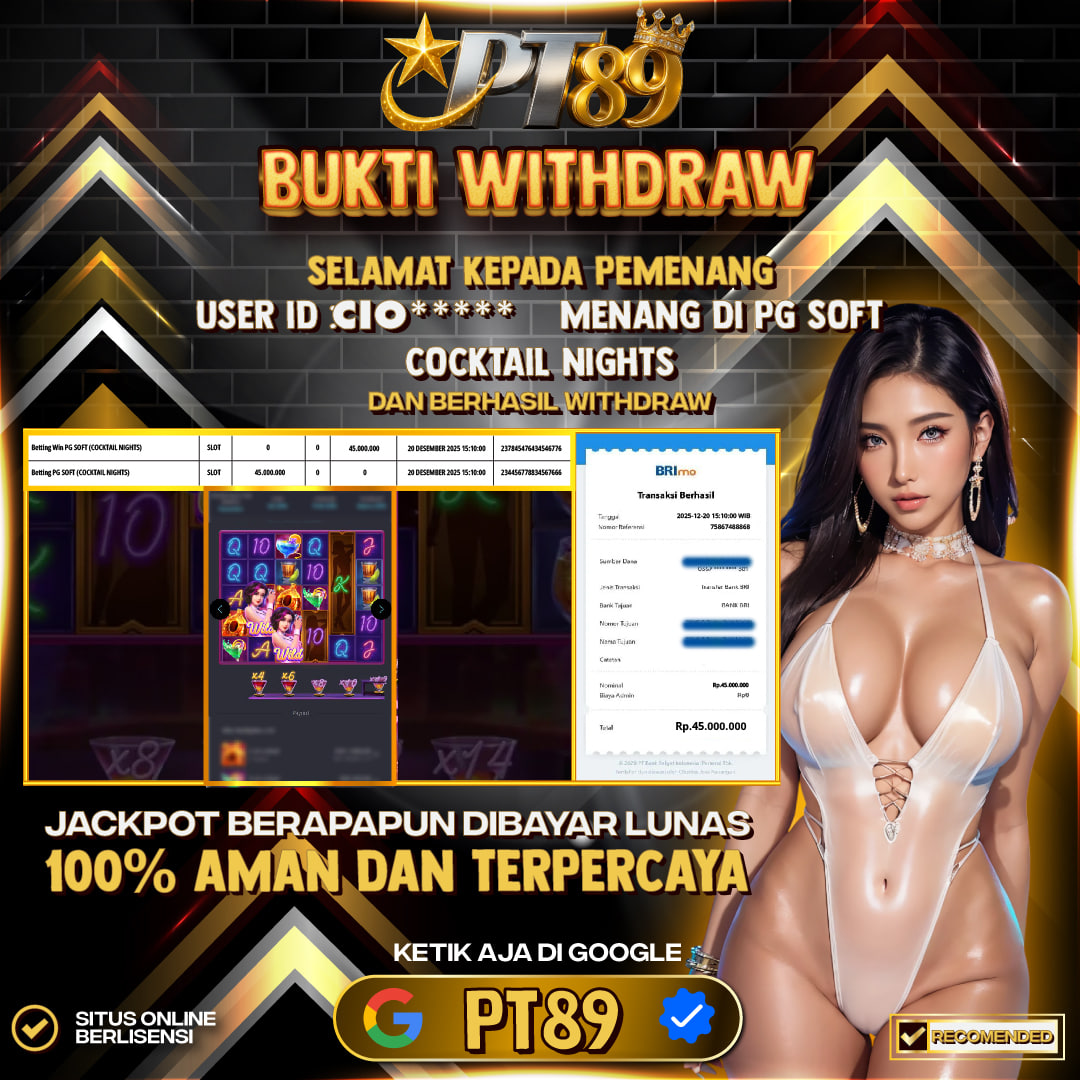 BUKTI WITHDRAW Cocktail Nights - Pg Soft
