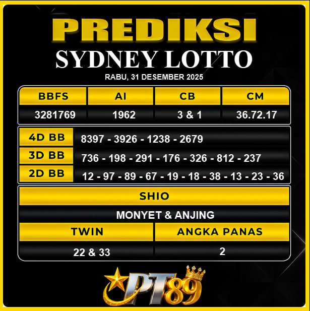 PREDIKSI TOGEL PT89