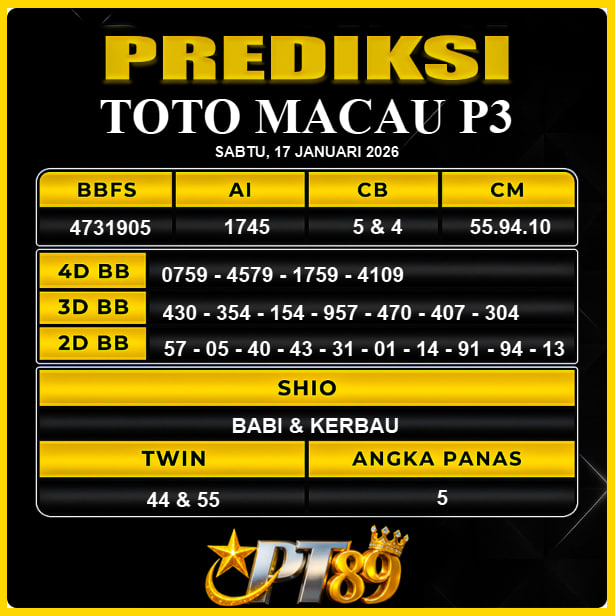 PREDIKSI TOGEL PT89