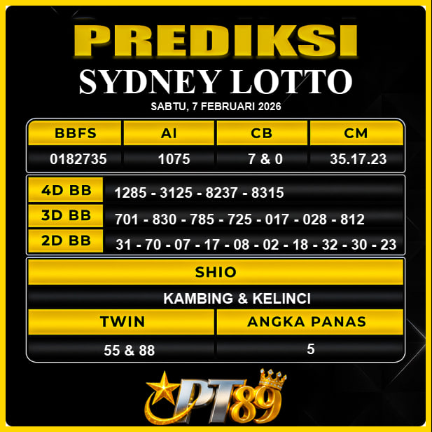 PREDIKSI TOGEL PT89