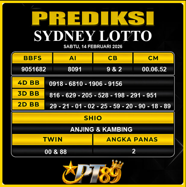 PREDIKSI TOGEL PT89