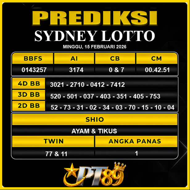 PREDIKSI TOGEL PT89