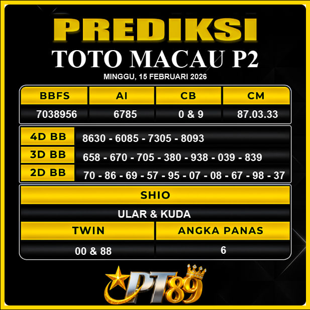 PREDIKSI TOGEL PT89