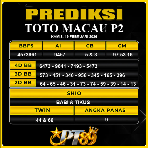PREDIKSI TOGEL PT89