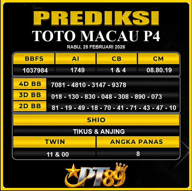 PREDIKSI TOGEL PT89
