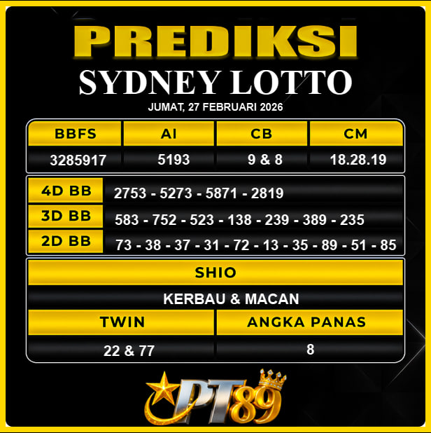 PREDIKSI TOGEL PT89