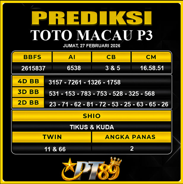 PREDIKSI TOGEL PT89