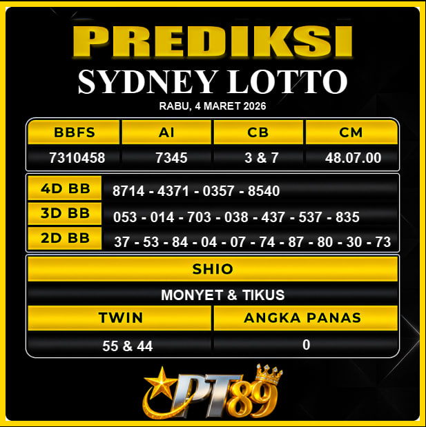 PREDIKSI TOGEL PT89