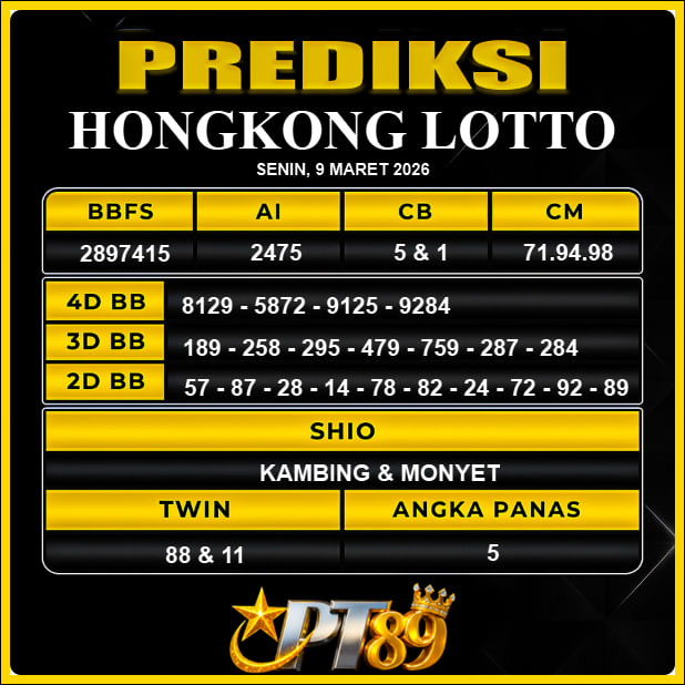 PREDIKSI TOGEL PT89