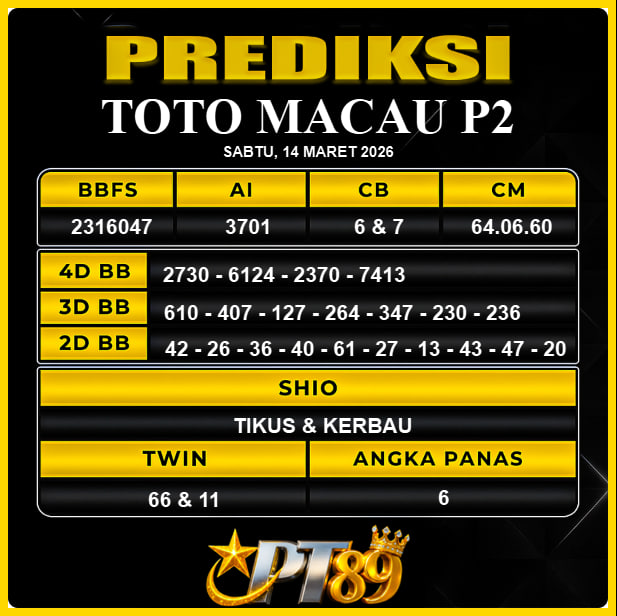 PREDIKSI TOGEL PT89