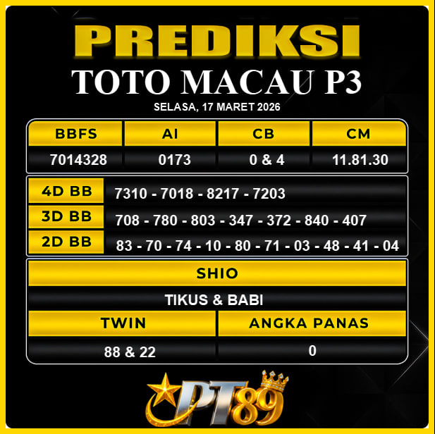 PREDIKSI TOGEL PT89