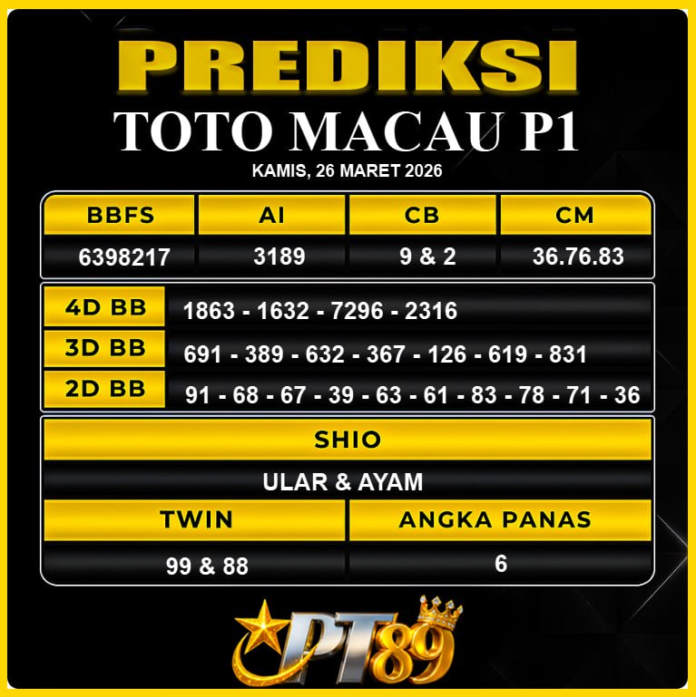 PREDIKSI TOGEL PT89
