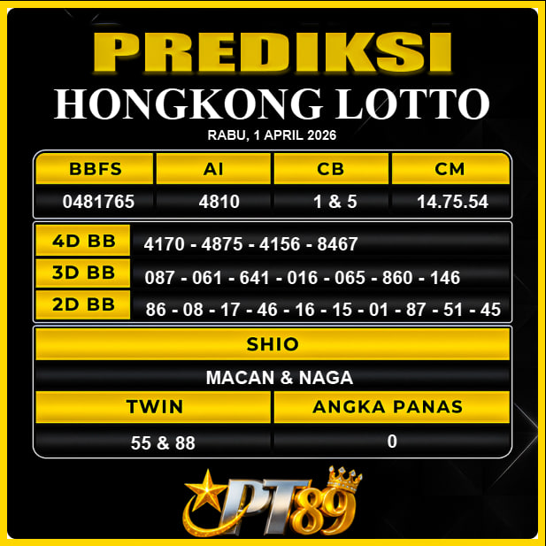PREDIKSI TOGEL PT89