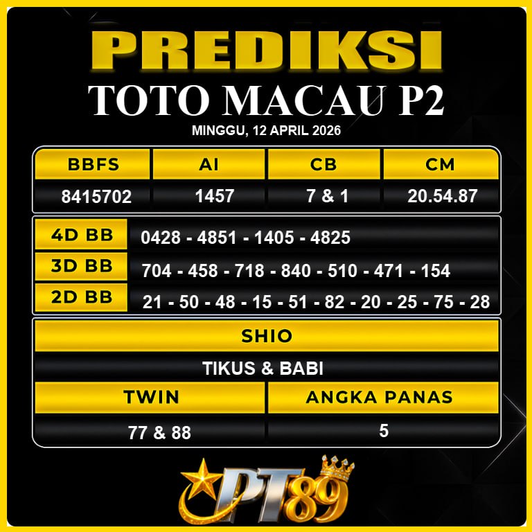 PREDIKSI TOGEL PT89