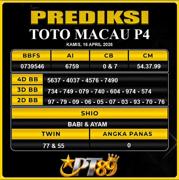 PREDIKSI TOGEL PT89
