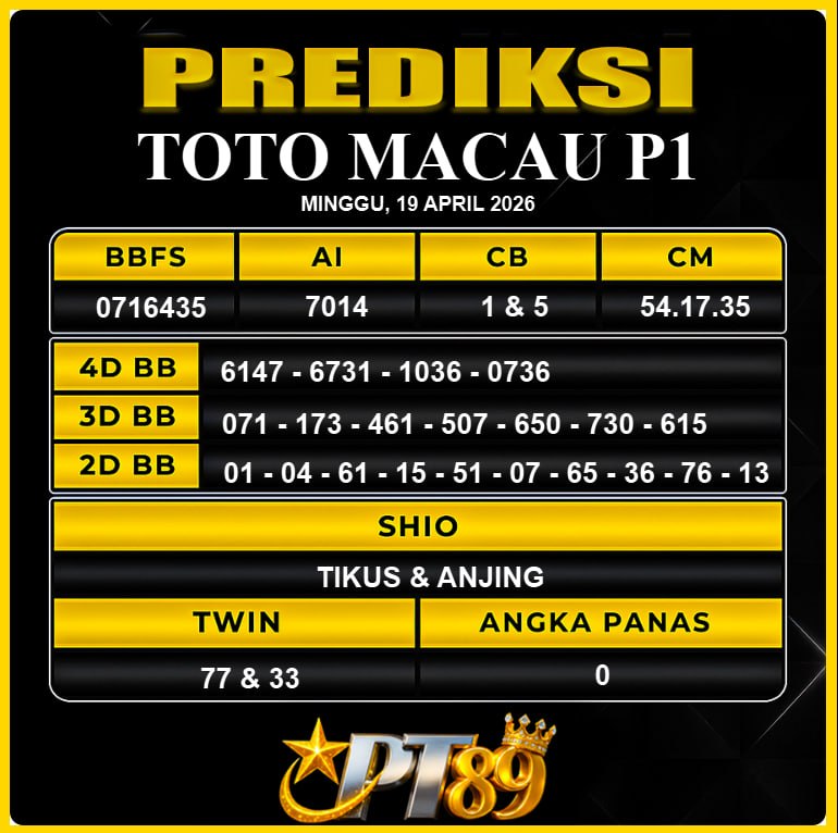 PREDIKSI TOGEL PT89