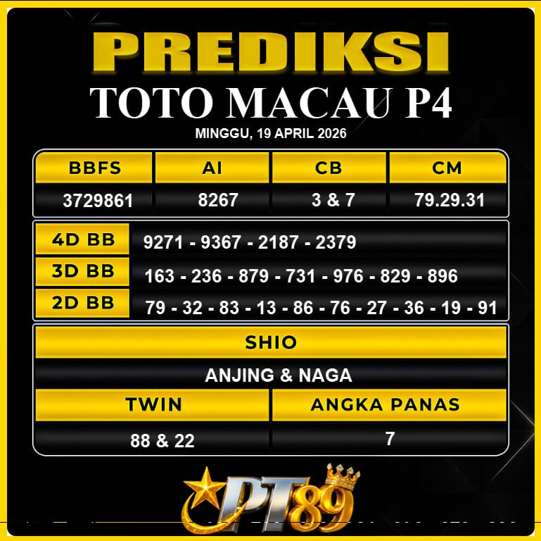 PREDIKSI TOGEL PT89