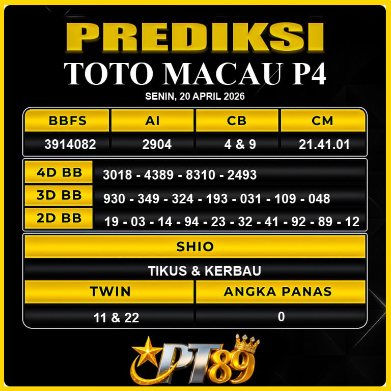 PREDIKSI TOGEL PT89