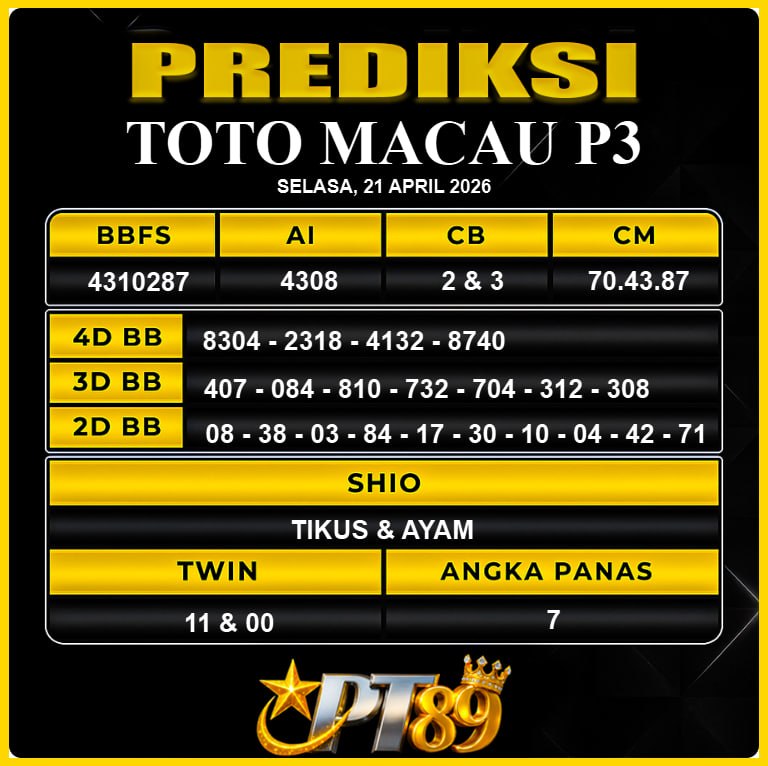PREDIKSI TOGEL PT89