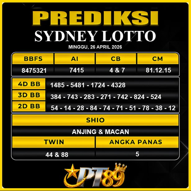 PREDIKSI TOGEL PT89