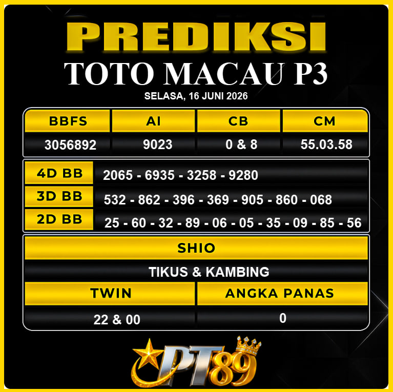 PREDIKSI TOGEL PT89