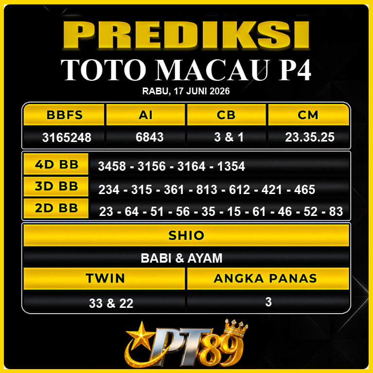PREDIKSI TOGEL PT89