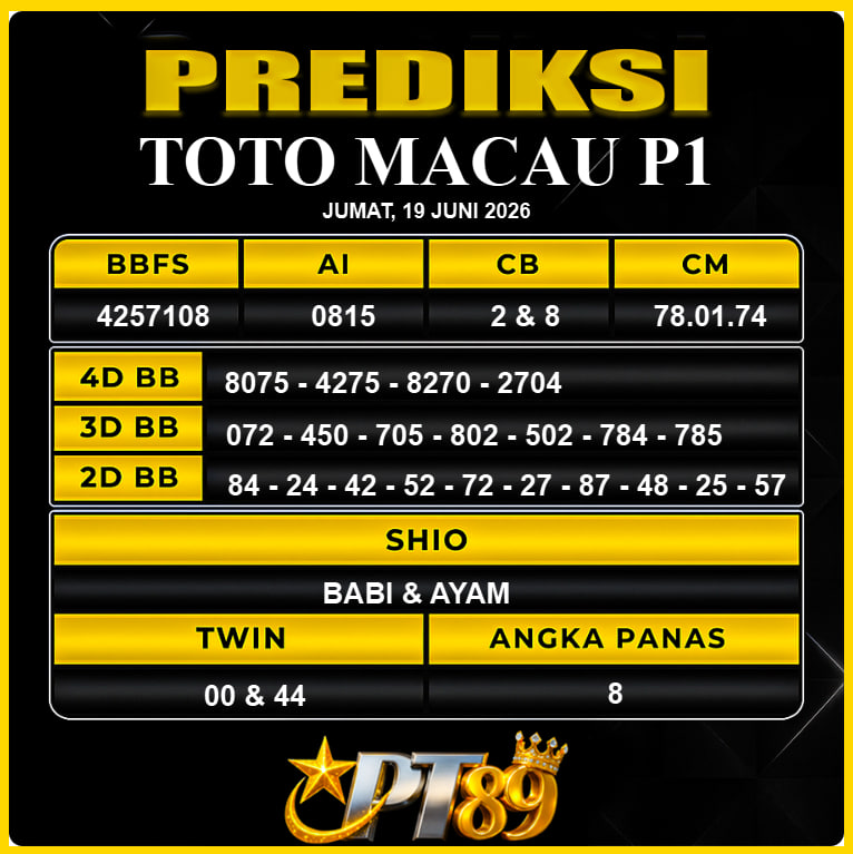 PREDIKSI TOGEL PT89