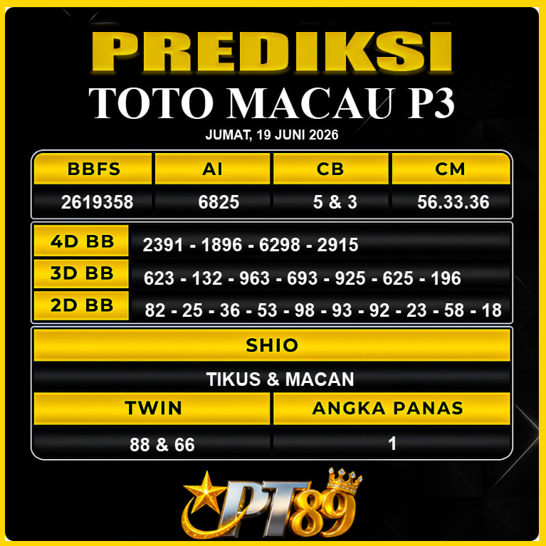 PREDIKSI TOGEL PT89