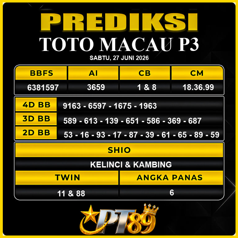 PREDIKSI TOGEL PT89