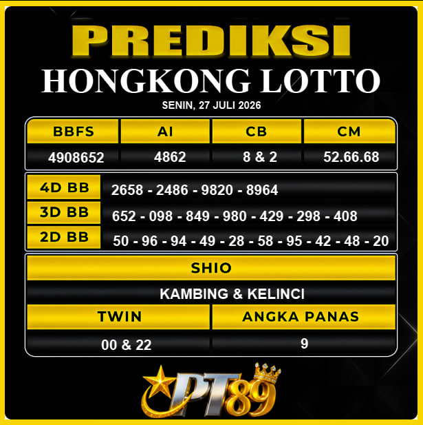 PREDIKSI TOGEL PT89