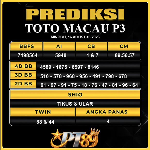 PREDIKSI TOGEL PT89