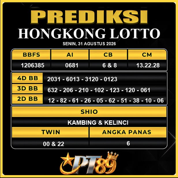 PREDIKSI TOGEL PT89