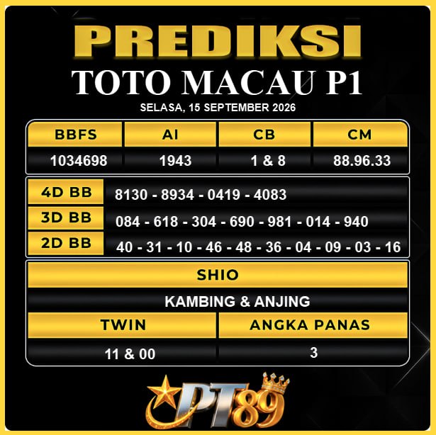 PREDIKSI TOGEL PT89